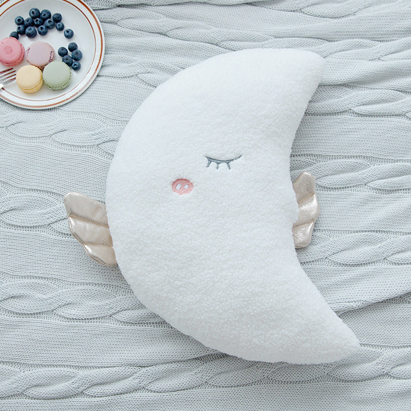 Coussin / Peluche Ange Nuage, Lune & Étoile – Douceur Céleste